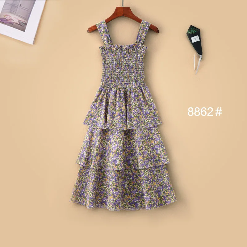 Ladies Print Cake Midi Dress For Woman Elegant Sexy Skirt Chiffon Suspenders Slim Bodycon Dress Sun Dress Beach Dresses Summer
Ladies Print Cake Midi Dress For Woman Elegant Sexy Skirt Chiffon Suspenders Slim Bodycon Dress Sun Dress Beach Dresses Summer