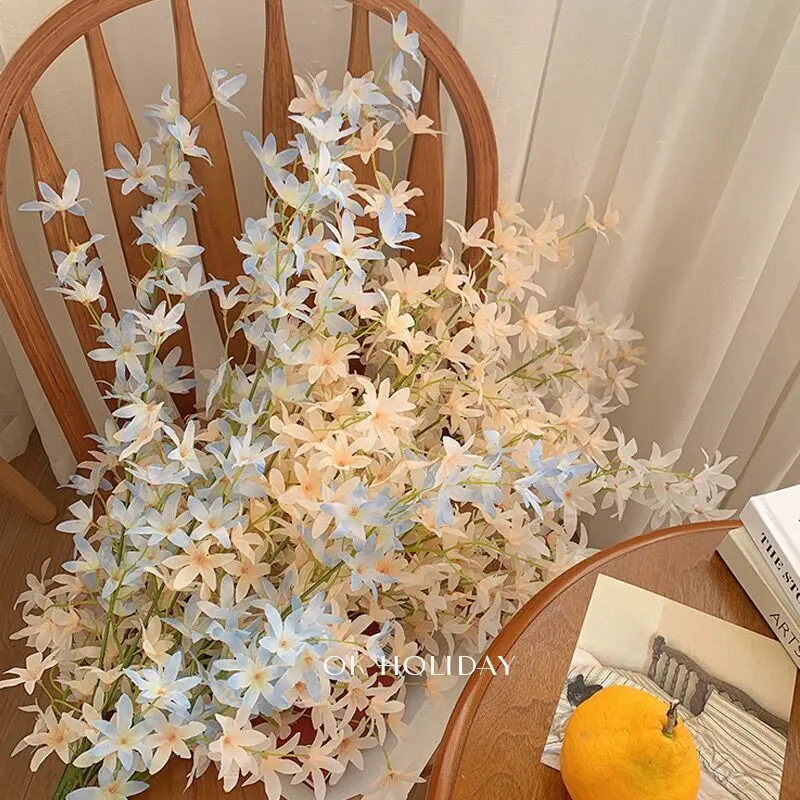 Искусственные цветы высокого качества, Шелковый цветок, длинный букет, украшение для дома и свадьбы
Искусственные цветы высокого качества, Шелковый цветок, длинный букет, украшение для дома и свадьбы