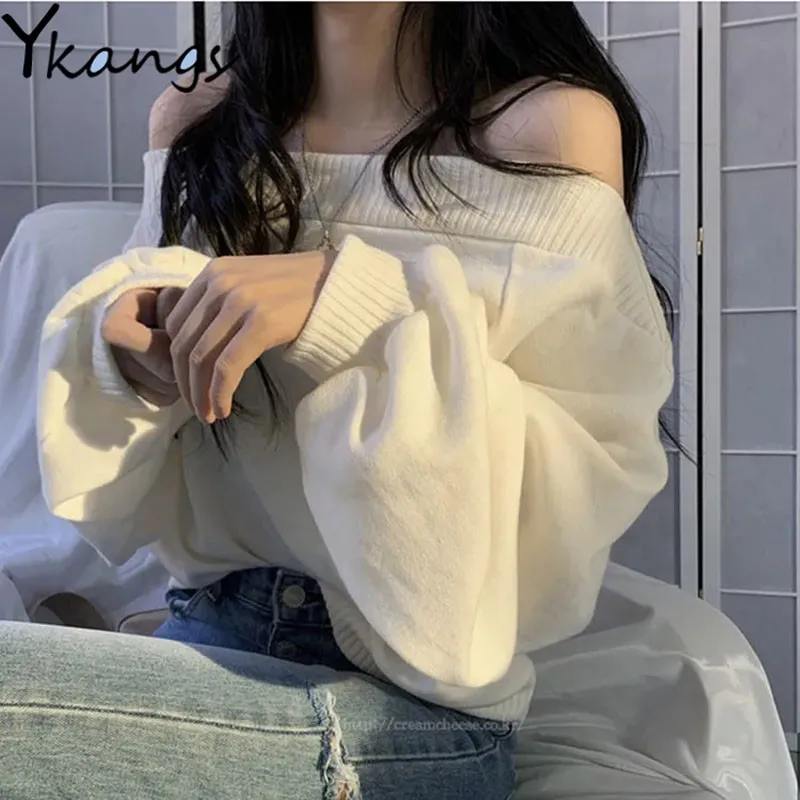 New Sexy One-shoulder Pullover Y2k Solid Color All-match Off-shoulder Women Knit Top Korean Fashion Slim Ladies Bottoming Shirt
New Sexy One-shoulder Pullover Y2k Solid Color All-match Off-shoulder Women Knit Top Korean Fashion Slim Ladies Bottoming Shirt