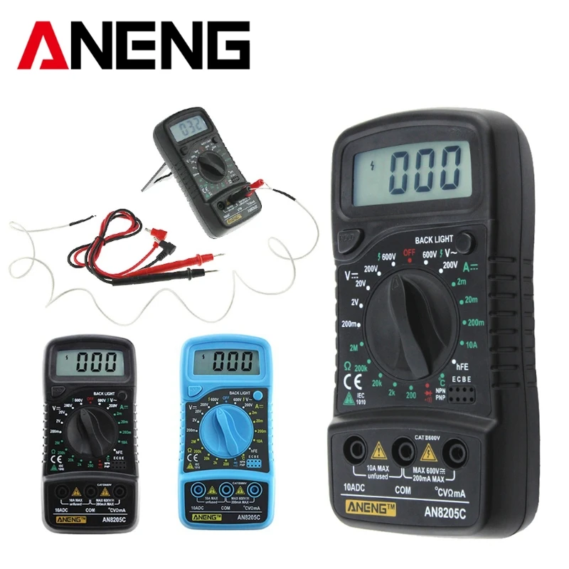AN8205C Thermometry Digital Multimeter Voltmeter Ammeter AC DC OHM Volt Tester Dropshipping
AN8205C Thermometry Digital Multimeter Voltmeter Ammeter AC DC OHM Volt Tester Dropshipping