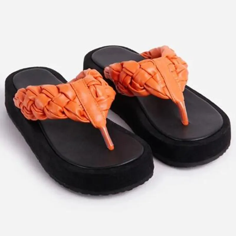 Slippers Women Summer New 2021 Fashion PU Weave Flip Flops Ladies Chunky Platform Sandals Thick Bottom Shoes Female Mules Casual
Slippers Women Summer New 2021 Fashion PU Weave Flip Flops Ladies Chunky Platform Sandals Thick Bottom Shoes Female Mules Casual