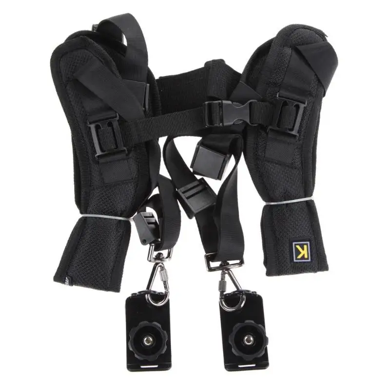 Black Double Dual Camera Shoulder Strap Sling Belt Quick Rapid Sling Belt Adjustment for DSLR Digital Camera Accessories
Black Double Dual Camera Shoulder Strap Sling Belt Quick Rapid Sling Belt Adjustment for DSLR Digital Camera Accessories