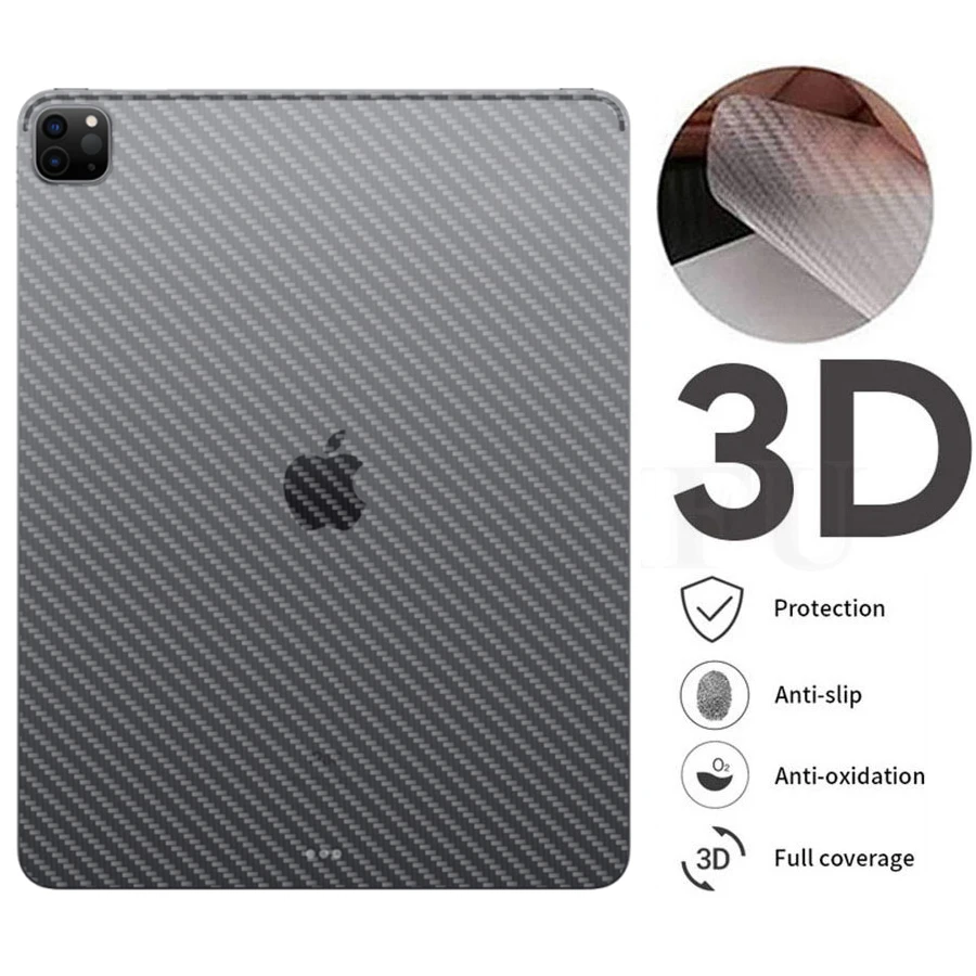2Pcs 3D Back Carbon Fiber Film For Apple iPad 10.2 9.7 Pro 11 12.9 2020 2021 Air 4 3 2 1 mini 4 5 6 Full Cover Screen Protector
2Pcs 3D Back Carbon Fiber Film For Apple iPad 10.2 9.7 Pro 11 12.9 2020 2021 Air 4 3 2 1 mini 4 5 6 Full Cover Screen Protector