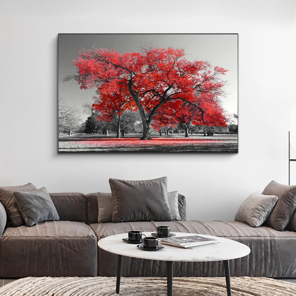 Autumn Red Life Tree Art Canvas Print Painting Black And White Landscape Wall Picture Living Room Modern Home Decoration Poster
Autumn Red Life Tree Art Canvas Print Painting Black And White Landscape Wall Picture Living Room Modern Home Decoration Poster