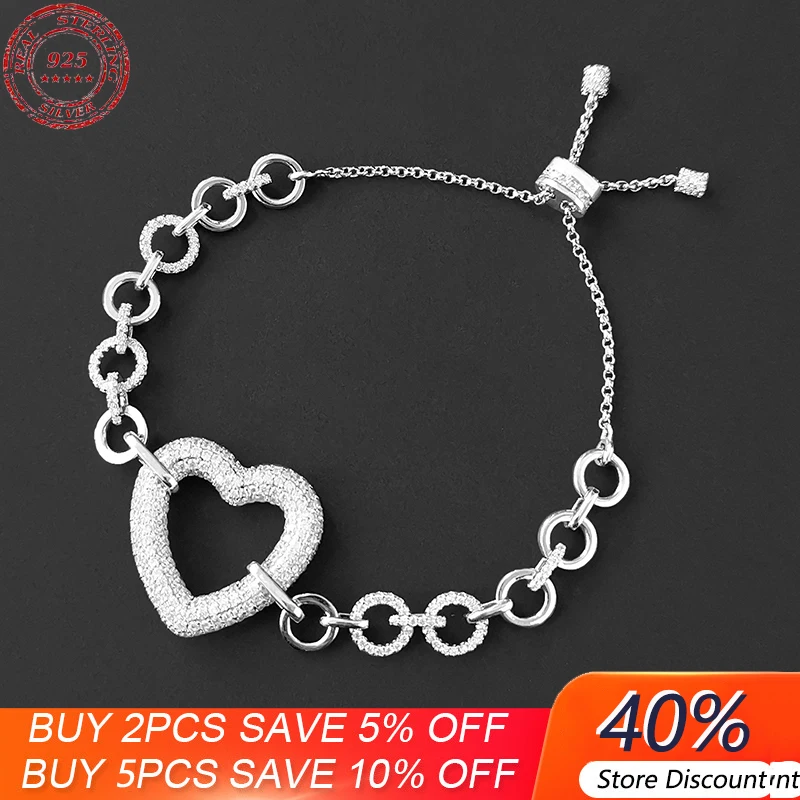 S925 Sterling Silver Love Heart-shaped Chain Bracelet Female Ins Niche Design Simple Personality Fashion Luxury Monaco Jewelry
S925 Sterling Silver Love Heart-shaped Chain Bracelet Female Ins Niche Design Simple Personality Fashion Luxury Monaco Jewelry