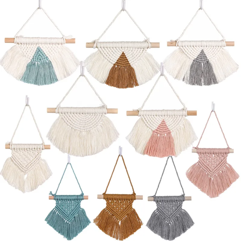 Handmade Woven Macrame Tapestry Nodic Boho Semicircle Tassels Tapestry Wedding Wall Hanging Decor Toys Kids Room Home Decor
Handmade Woven Macrame Tapestry Nodic Boho Semicircle Tassels Tapestry Wedding Wall Hanging Decor Toys Kids Room Home Decor