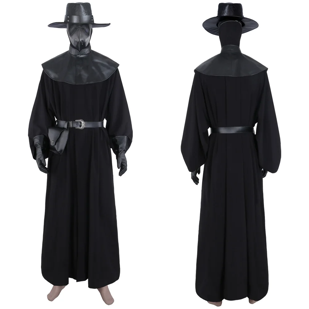 Plague Doctor Cosplay Costume Steampunk Black Robe Medieval Uniform Hat Full Set Halloween Carnival Costume
Plague Doctor Cosplay Costume Steampunk Black Robe Medieval Uniform Hat Full Set Halloween Carnival Costume