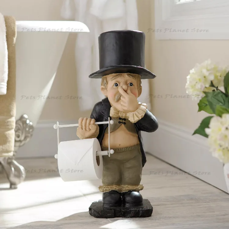 Stinky Butler Roll Paper Holder Resin Doll Props European Retro Style Toy Toilet Decoration Household Practical
Stinky Butler Roll Paper Holder Resin Doll Props European Retro Style Toy Toilet Decoration Household Practical