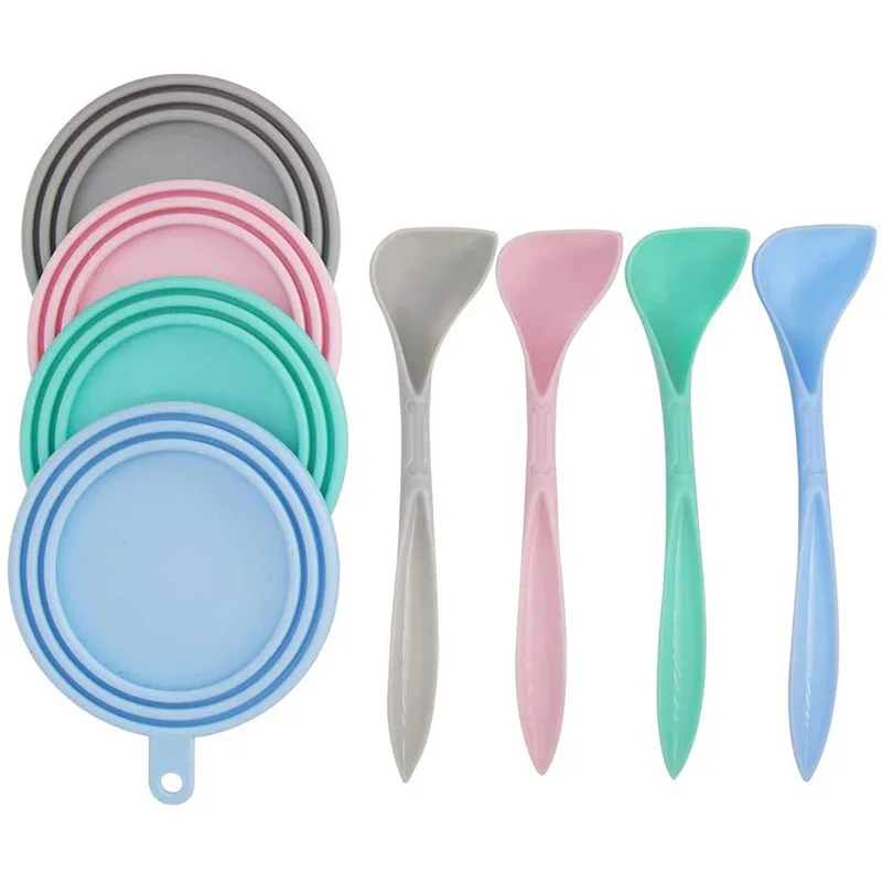 A Set Of 4 Can Lids and 4 Pet Spoons, a Universal Silicone Lid for Pet Food Cans, 1 Can Hold 3 Sizes Of Can Lids
A Set Of 4 Can Lids and 4 Pet Spoons, a Universal Silicone Lid for Pet Food Cans, 1 Can Hold 3 Sizes Of Can Lids
