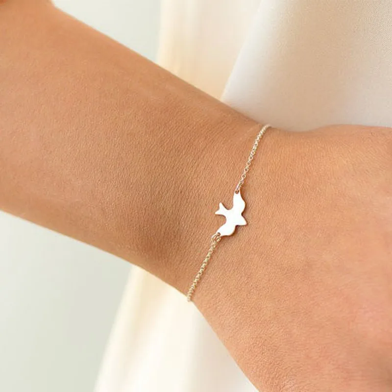 HebeDeer Peace Pigeon Bracelets Women's Tassel Bracelet Girl Rose Gold Color Fashion Animal Jewelry Bohemia Zinc Alloy Armband
HebeDeer Peace Pigeon Bracelets Women's Tassel Bracelet Girl Rose Gold Color Fashion Animal Jewelry Bohemia Zinc Alloy Armband