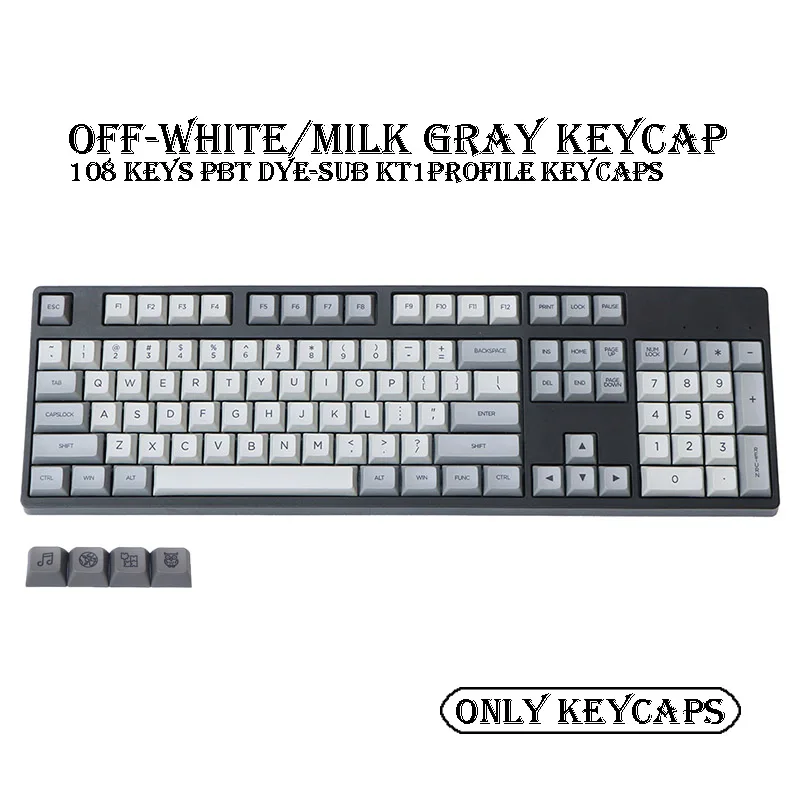 108 Key PBT Keycap KT1 Profile Ball Cap DYE-SUB Personalized Gray White Gray Brown Keycaps For Mechanical Keyboard Filco 87 104
108 Key PBT Keycap KT1 Profile Ball Cap DYE-SUB Personalized Gray White Gray Brown Keycaps For Mechanical Keyboard Filco 87 104
