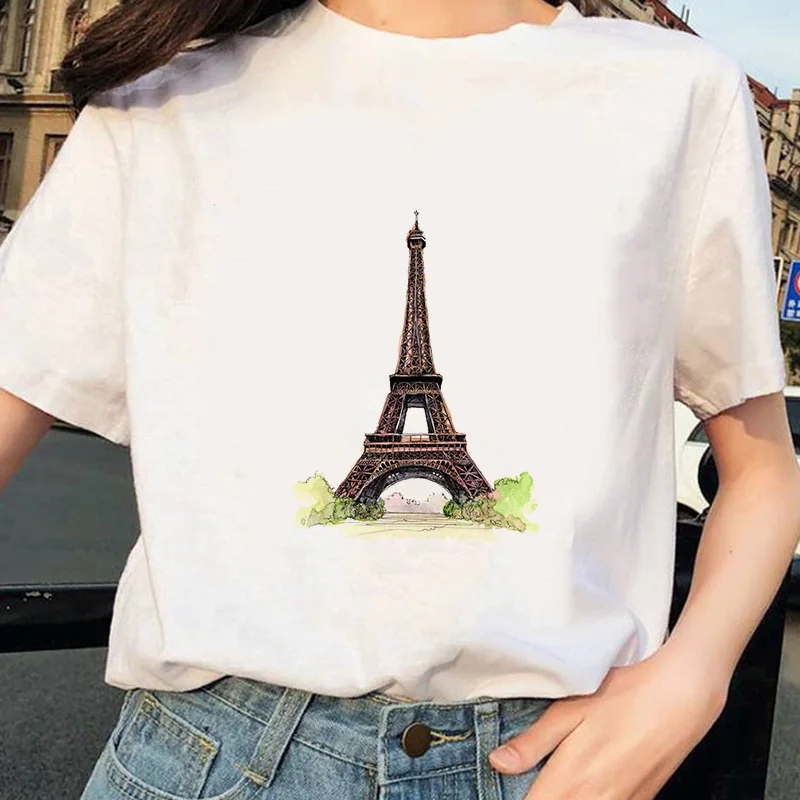 2020 Women White O-Neck T Shirt Female Paris Eiffel Tower T Shirt Women Flowers Butterfly Summer T-shirt Vintage T Shirt
2020 Women White O-Neck T Shirt Female Paris Eiffel Tower T Shirt Women Flowers Butterfly Summer T-shirt Vintage T Shirt