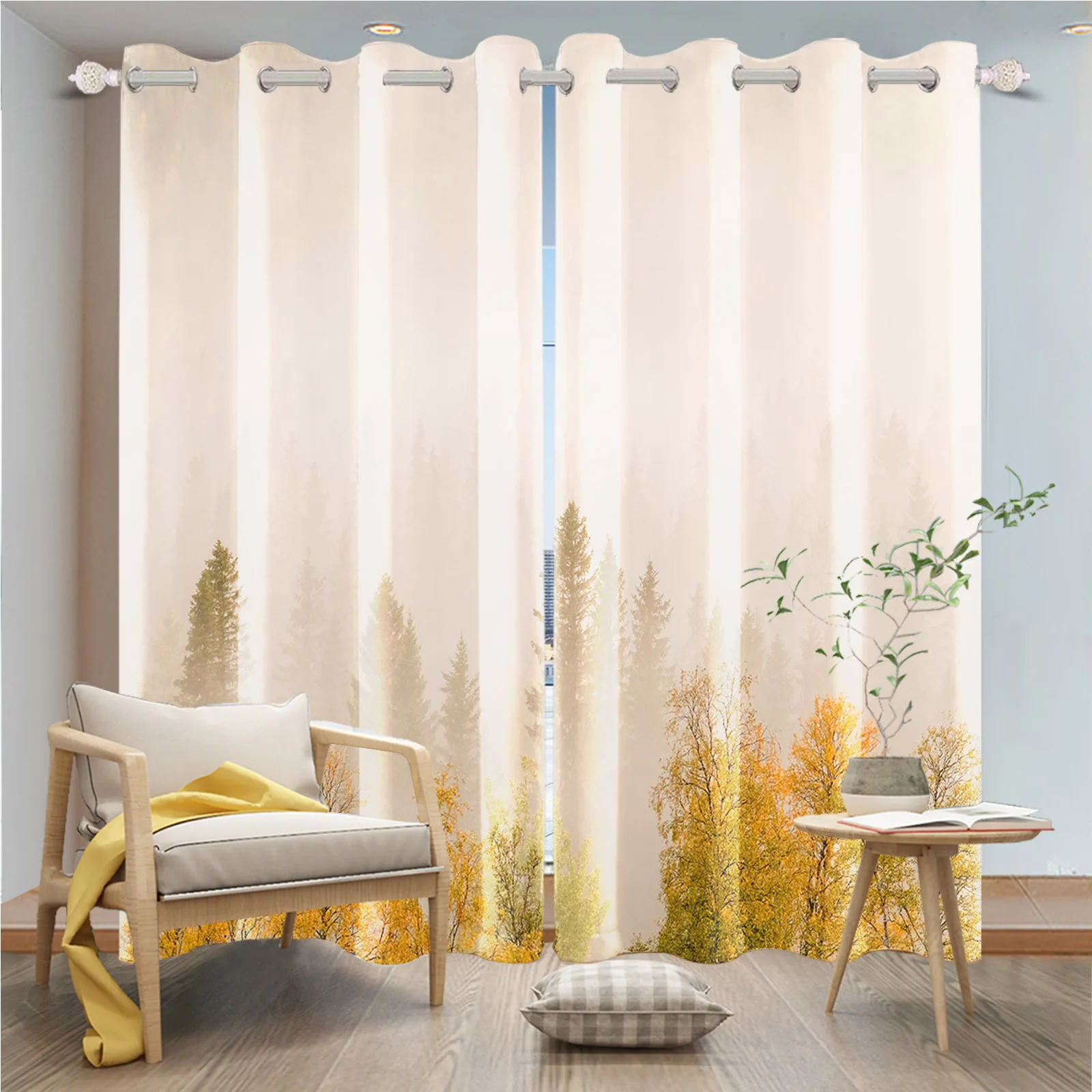 Sky Landscape Autumn Natural Scenery Curtains Yellow Trees And Clouds Printed Treatment Drapes Suitable For Living Room Bedroom
Sky Landscape Autumn Natural Scenery Curtains Yellow Trees And Clouds Printed Treatment Drapes Suitable For Living Room Bedroom