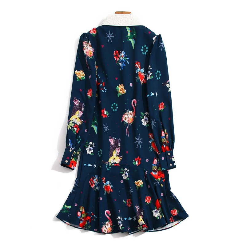 Designer Spring New Women'S Pearl Diamond Beading Lace Lapel Stitching Long Sleeve Floral Casual Fashion Party Mini Dress
Designer Spring New Women'S Pearl Diamond Beading Lace Lapel Stitching Long Sleeve Floral Casual Fashion Party Mini Dress