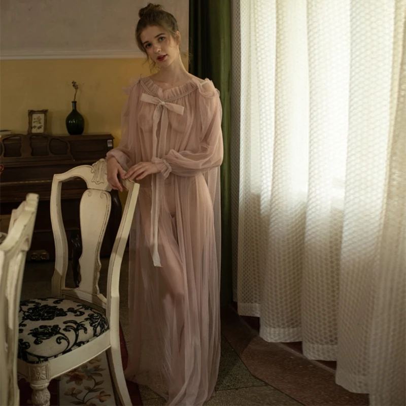 X3UE Women Long Sleeve Gauze Dress Panties Fashion Solid Color Sexy Perspective Pajamas Robe Sleepwear Underwear Lingerie
X3UE Women Long Sleeve Gauze Dress Panties Fashion Solid Color Sexy Perspective Pajamas Robe Sleepwear Underwear Lingerie