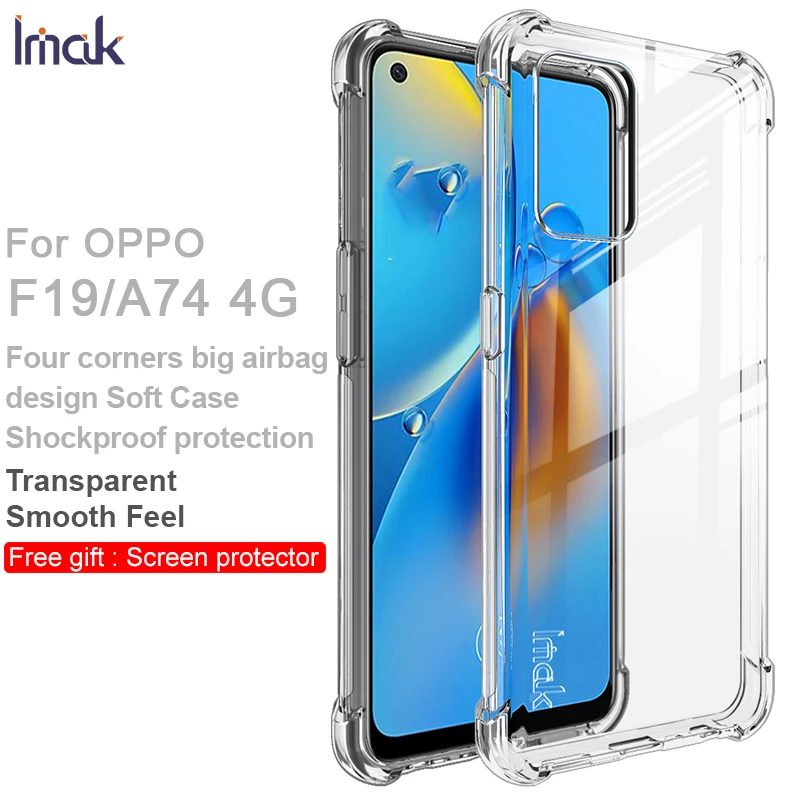 for OPPO F19 4G Case IMAK Shockproof Conners Airbags Soft TPU Back Cover Case for OPPO A74 4G
for OPPO F19 4G Case IMAK Shockproof Conners Airbags Soft TPU Back Cover Case for OPPO A74 4G