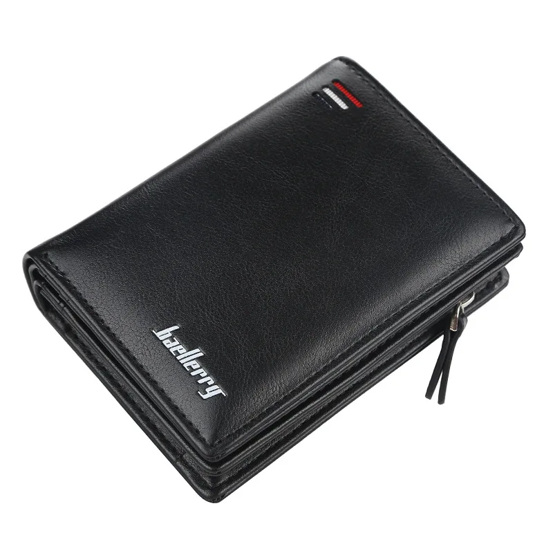 

Wallet Men's Short Section Of Vertical Section Multi-Card-Bit High-Quality PU Leather Snap Youth Fashion Card Pack