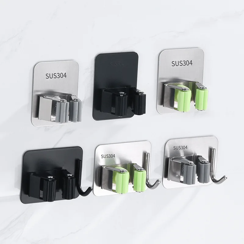 Универсальные Крючки из нержавеющей стали, настенный держатель для швабры, в ванную комнату, вешалка для метлы, прочные крючки без перфорации 
Универсальные Крючки из нержавеющей стали, настенный держатель для швабры, в ванную комнату, вешалка для метлы, прочные крючки без перфорации