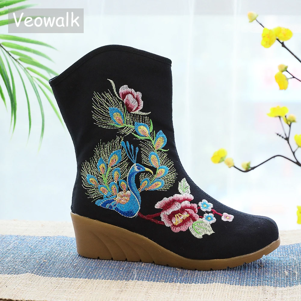 Женские удобные парусиновые ботинки Veowalk, короткие ботинки на платформе с вышивкой павлином в китайском стиле, осенне-зимняя обувь с вышивк...
Женские удобные парусиновые ботинки Veowalk, короткие ботинки на платформе с вышивкой павлином в китайском стиле, осенне-зимняя обувь с вышивк...