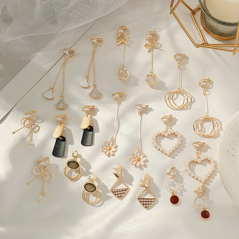 

New Fashion Earrings for Women Geometry Double Layers Statement Hanging Pendientes Dangling Party Jewelry Earrings Bijoux Bo