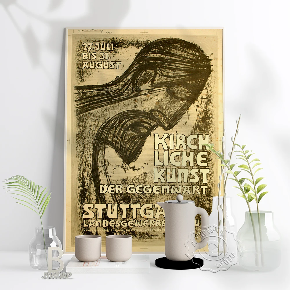 Stuttgart Landesgewerbe Museum Poster, Kirch Liche Kunst Wall Decor, Cream-Coloured Background Vintage German Home Wall Decor
Stuttgart Landesgewerbe Museum Poster, Kirch Liche Kunst Wall Decor, Cream-Coloured Background Vintage German Home Wall Decor