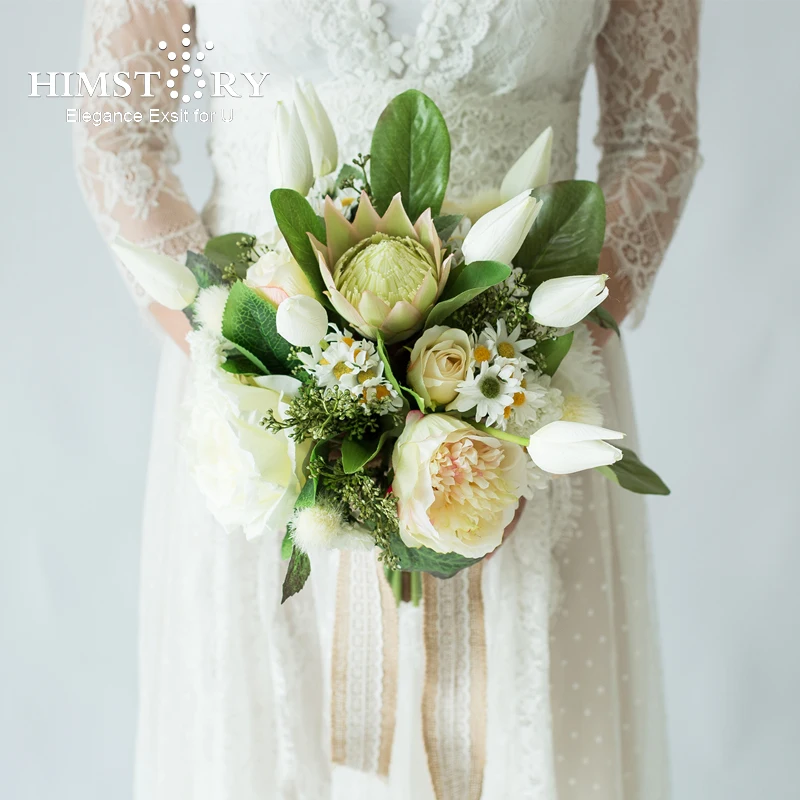 HIMSTORY Wedding Bouquet Silk Roses White Flowers Bridal Bouquet Artificial Flowers Marriage Bridesmaids Bouquet Home Decorati
HIMSTORY Wedding Bouquet Silk Roses White Flowers Bridal Bouquet Artificial Flowers Marriage Bridesmaids Bouquet Home Decorati