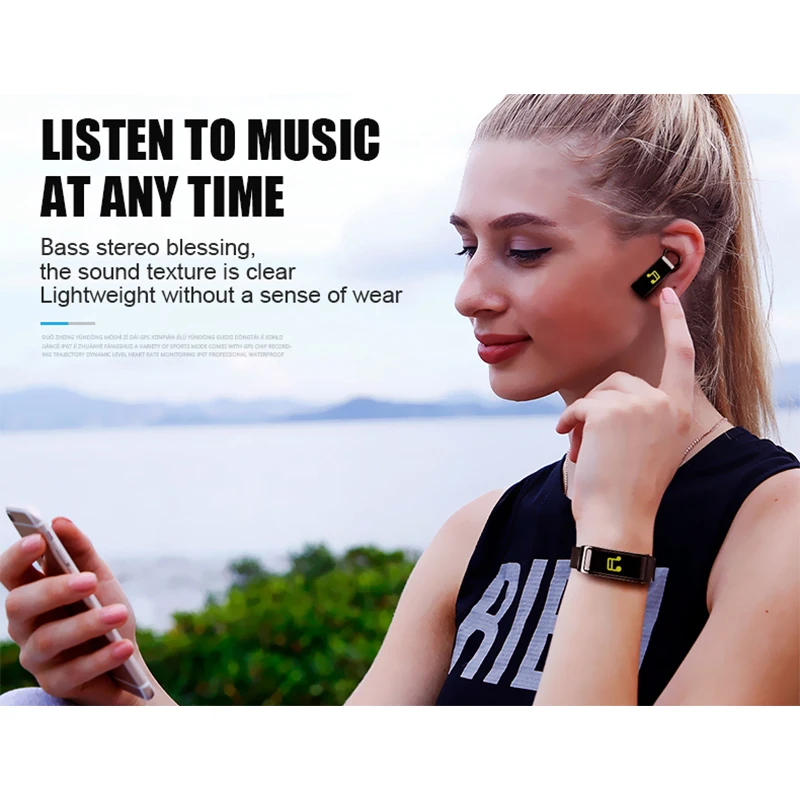 SaviokeY3 PLUS Bluetooth Headset Smart Bracelet 2 in 1 watch with earbuds Wristband health monitoring Sports Earphone and Mic
SaviokeY3 PLUS Bluetooth Headset Smart Bracelet 2 in 1 watch with earbuds Wristband health monitoring Sports Earphone and Mic