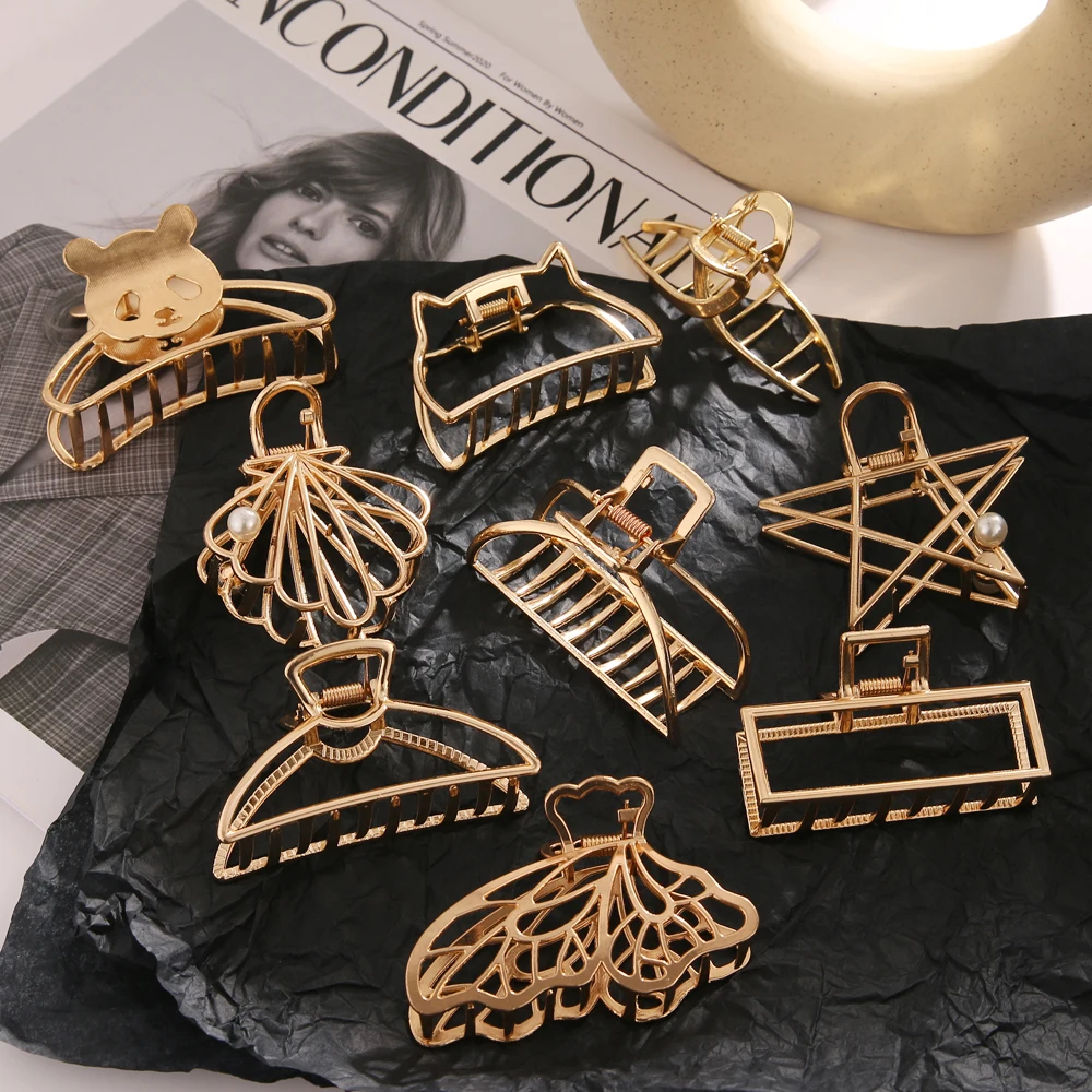 FNIO 2021 New Geometric Metal Hair Claw Clips Makeup Hair Styling Barrettes for Women Hair Accessories Hairpin
FNIO 2021 New Geometric Metal Hair Claw Clips Makeup Hair Styling Barrettes for Women Hair Accessories Hairpin
