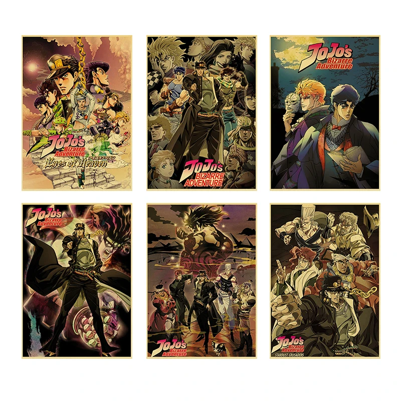 Action Anime JoJo Bizarre Adventure Retro Poster Canvas Painting Mural Bar Living Room Bedroom Home Decoration
Action Anime JoJo Bizarre Adventure Retro Poster Canvas Painting Mural Bar Living Room Bedroom Home Decoration