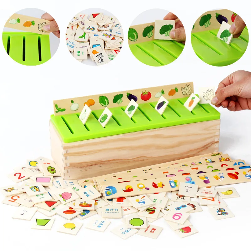 Montessori Early Educational Children Puzzle Twooden Toys Learning Animal Fruit Shapes Knowledge Card Matching Classification Bo
Montessori Early Educational Children Puzzle Twooden Toys Learning Animal Fruit Shapes Knowledge Card Matching Classification Bo