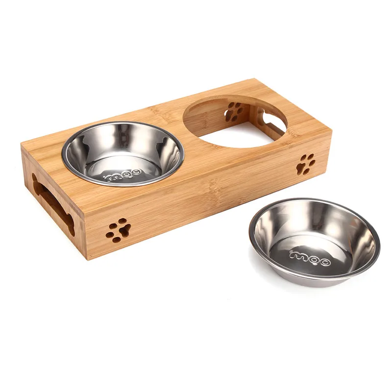 Double Single Dog Bowls for Pet Puppy Stainless Steel Bamboo Rack Food Water Bowl Feeder Pet Cats Feeding Dishes Dogs Drink Bowl
Double Single Dog Bowls for Pet Puppy Stainless Steel Bamboo Rack Food Water Bowl Feeder Pet Cats Feeding Dishes Dogs Drink Bowl