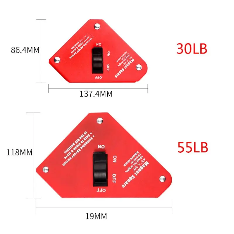 Soldering Locator Strong Magnetic 30lb 55lb Welding Magnets Holder 45° 90° 135° 203F
Soldering Locator Strong Magnetic 30lb 55lb Welding Magnets Holder 45° 90° 135° 203F
