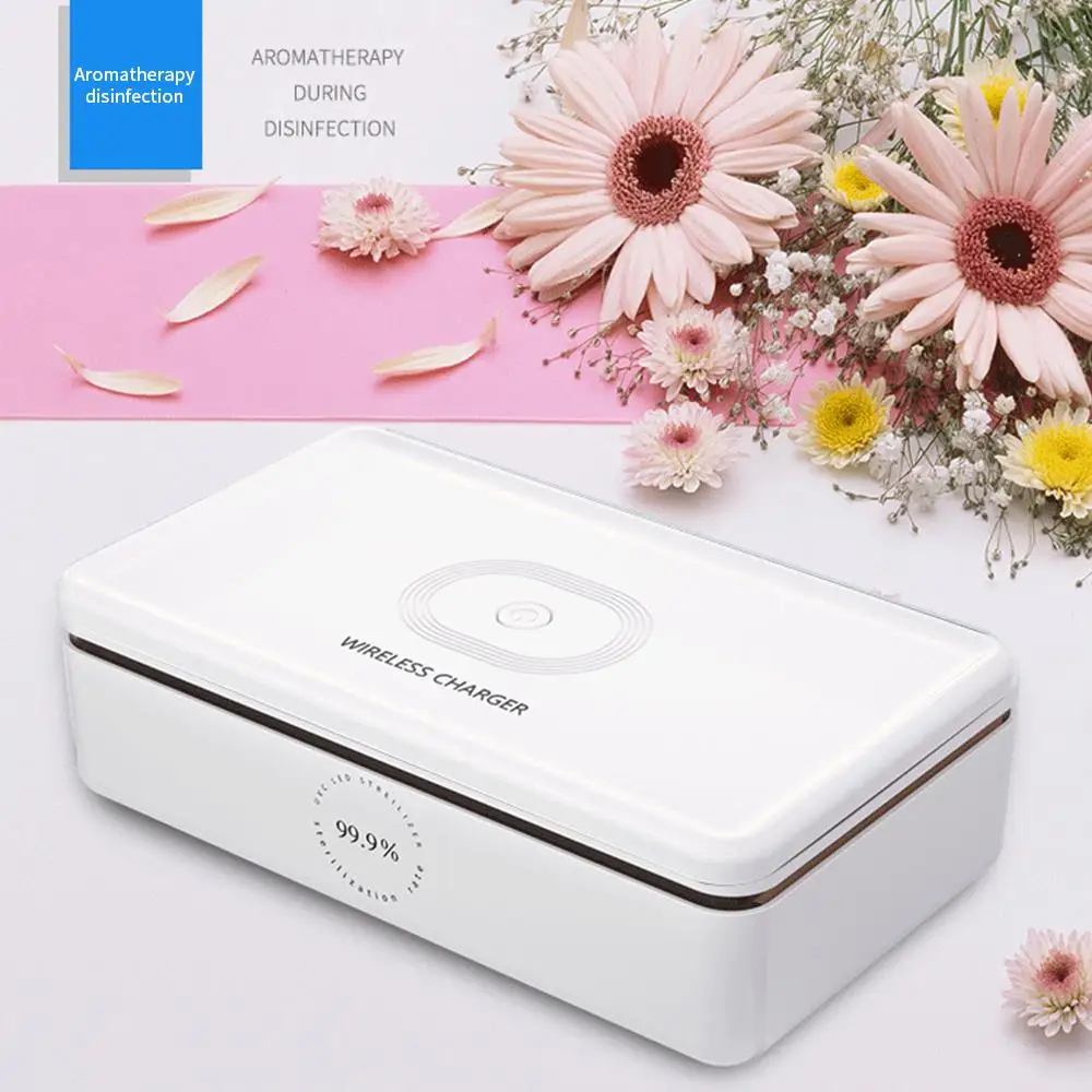 UVC Sterilizer Disinfection Storage Box Wireless Charging Function 9LED Mask Mobile Phone Bedroom White Protable 2020 New
UVC Sterilizer Disinfection Storage Box Wireless Charging Function 9LED Mask Mobile Phone Bedroom White Protable 2020 New