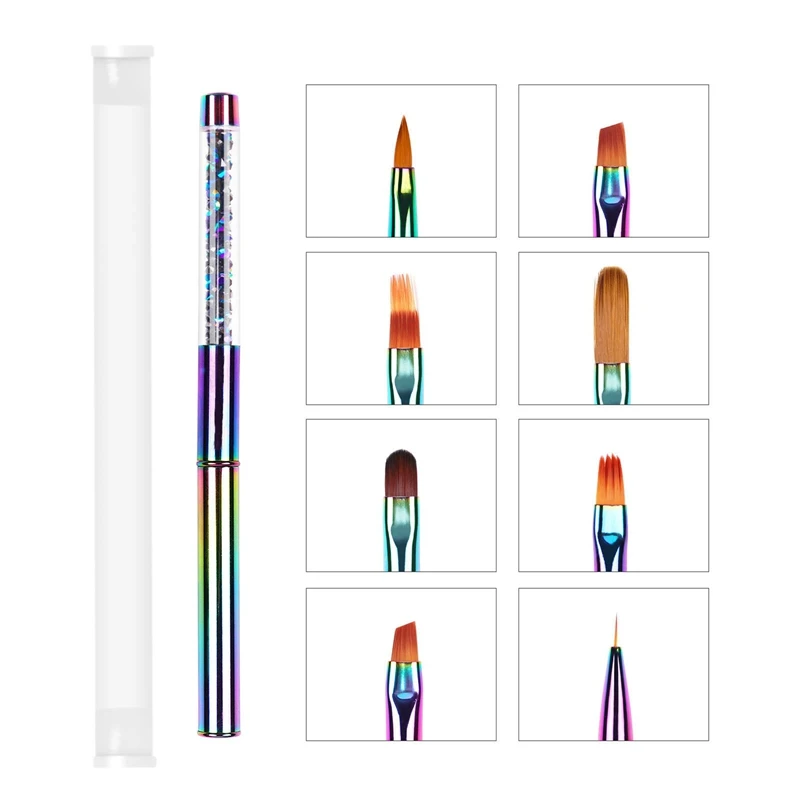 2PCS Dual Ended Nail Art UV Gel Extension Builder Flower Painting Pen Brush UV Gel Nail Art Brush Manicure Tool, 7 & 2
2PCS Dual Ended Nail Art UV Gel Extension Builder Flower Painting Pen Brush UV Gel Nail Art Brush Manicure Tool, 7 & 2