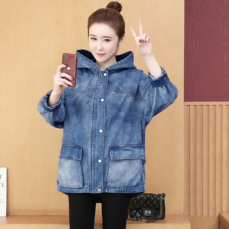 2021 Autumn And Winter Women's Windbreaker Denim Coat Women's Mid-Length Hooded Loose Large Pocket Fashion Denim Windbreaker
2021 Autumn And Winter Women's Windbreaker Denim Coat Women's Mid-Length Hooded Loose Large Pocket Fashion Denim Windbreaker