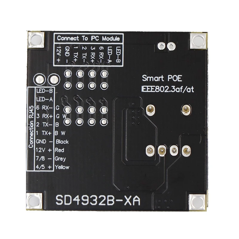 

PoE Module board for Security CCTV Network IP Cameras Power Over Ethernet 12V 1A output IEEE802.3af compliant