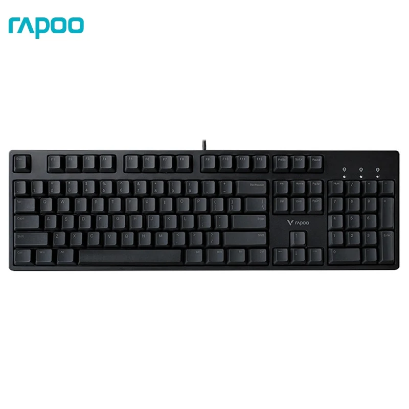 Оригинальная механическая клавиатура Rapoo V860 с 104 клавишами и оригинальным механическим переключателем Cherry MX, проводная игровая Офисная Клавиатура
Оригинальная механическая клавиатура Rapoo V860 с 104 клавишами и оригинальным механическим переключателем Cherry MX, проводная игровая Офисная Клавиатура