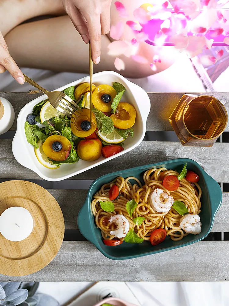 Cheese Gratin Dish Baking Dish Ceramic Tray Microwave Oven Plate Oven Pans Creative Dish Household Dishes and Plates Sets
Cheese Gratin Dish Baking Dish Ceramic Tray Microwave Oven Plate Oven Pans Creative Dish Household Dishes and Plates Sets