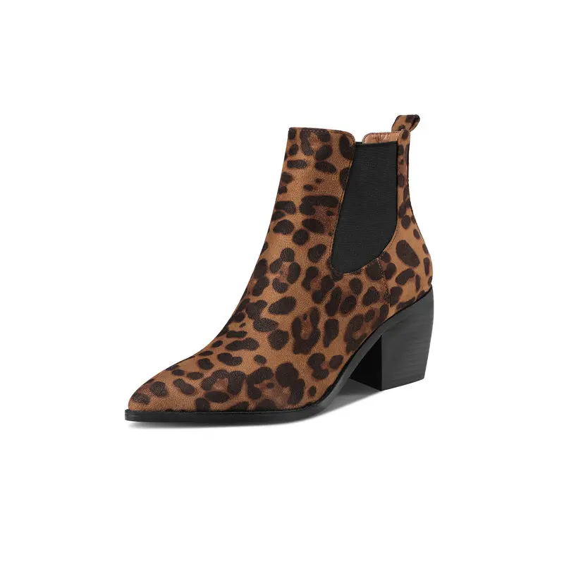 2021 New Spring/Autumn Women Chelsea Ankle Boot European Style Leopard Grain Flock Female Boots Pointed 6.5cm Heels Shoes
2021 New Spring/Autumn Women Chelsea Ankle Boot European Style Leopard Grain Flock Female Boots Pointed 6.5cm Heels Shoes