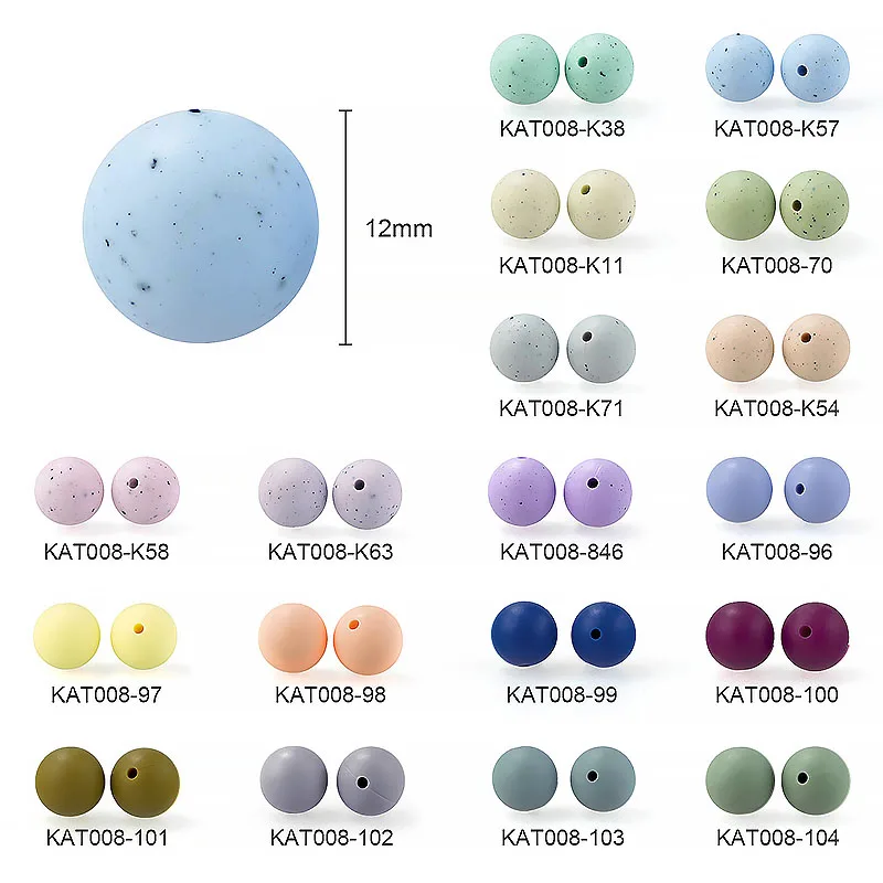 TYRY.HU 50pc Baby Teether Silicone Beads Safe Teether Round Baby Teething Chewable Beads For DIY Necklace Accessories Toy 12/15m
TYRY.HU 50pc Baby Teether Silicone Beads Safe Teether Round Baby Teething Chewable Beads For DIY Necklace Accessories Toy 12/15m