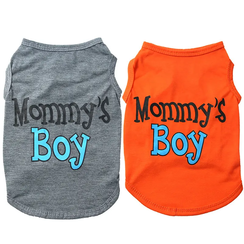Pet Dog Shirt Mommy's Boy Printing Comfortable Sleeveless Simple Dog Clothes Puppy Dog Accessory Summer Clothes Cat T-shirt
Pet Dog Shirt Mommy's Boy Printing Comfortable Sleeveless Simple Dog Clothes Puppy Dog Accessory Summer Clothes Cat T-shirt