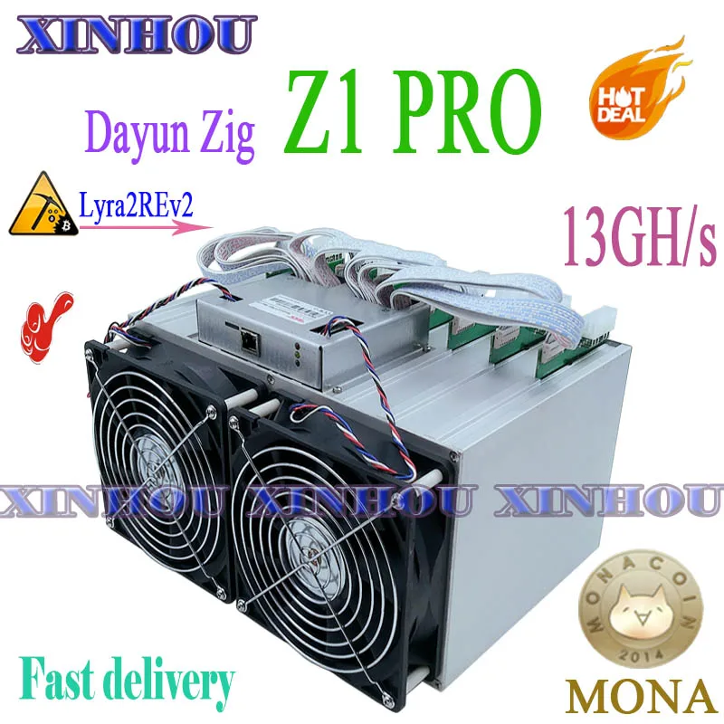 Новинка Asic Lyra2REv2 Miner Dayun Zig Z1 PRO 13G Mining MONA STAK XVG ABS лучше чем Antminer Z11 S9 T17 S17e S17 M20S M21S T2T