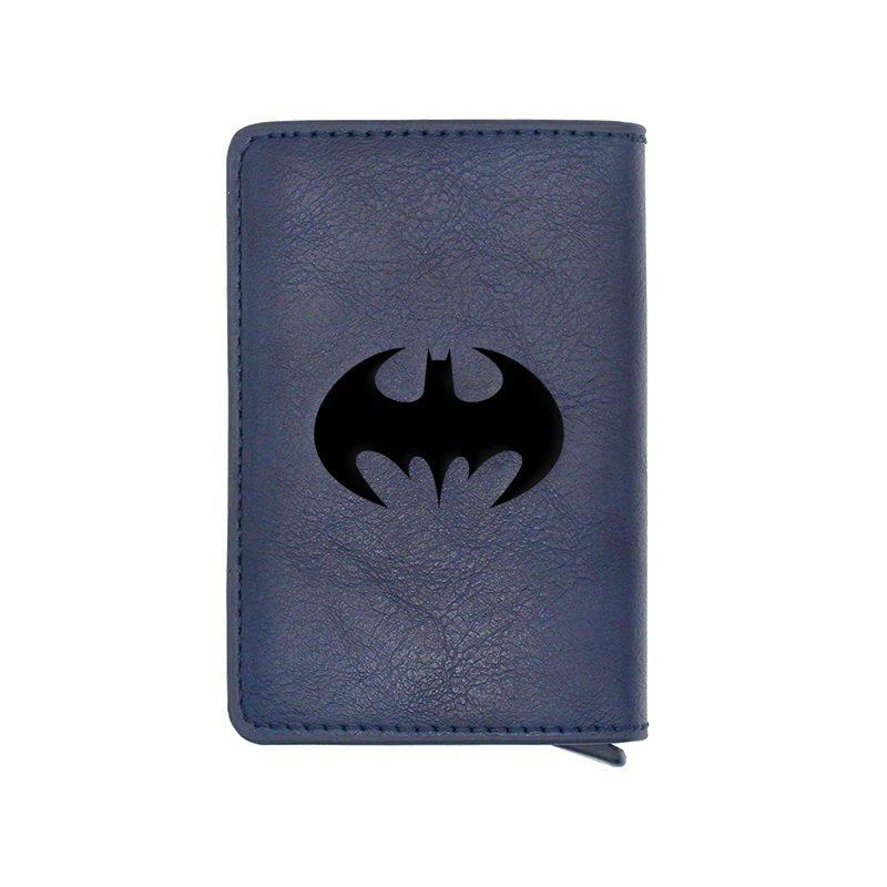 

Cool Classic Bat Hero Design Card Holder Wallets Men Women Boy Rfid Leather Short Purse Slim Mini Purse Small Money Bag Gifts