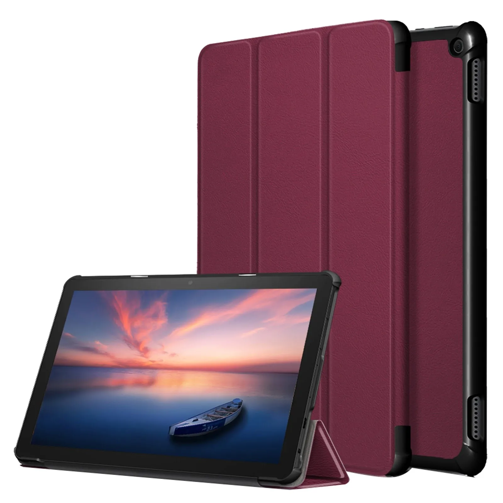 Для Kindle Fire/Kindle Fire HD 10 плюс 2021 чехол для планшета Кастер три раза 1 дюймов складной