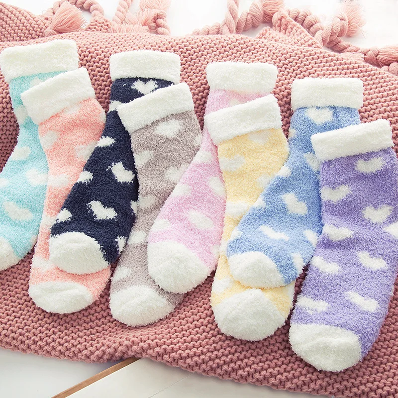 Women Female Home Floor Sleep Socks Winter Warm Love Heart Lady Fluffy Fuzzy Socks Cute Kawaii Short Thick Coral Fleece Socks
Women Female Home Floor Sleep Socks Winter Warm Love Heart Lady Fluffy Fuzzy Socks Cute Kawaii Short Thick Coral Fleece Socks