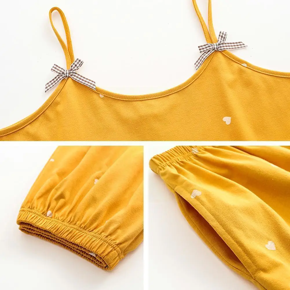 Women's Pajamas Suit Suspender Shorts Pure Cotton Thin Cartoon Cute Home And Soft Sweet Service Suit New Q4u4 
Women's Pajamas Suit Suspender Shorts Pure Cotton Thin Cartoon Cute Home And Soft Sweet Service Suit New Q4u4