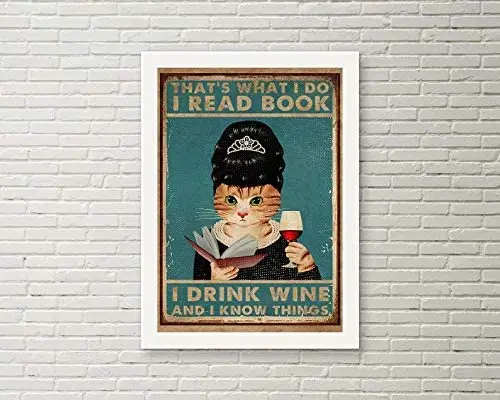 Metal Sign Personalized That's What I Do I Read Book I Drink Wine & I Know Thing Metal Sign Black Cat Print Cat Lover Gift Wine
Metal Sign Personalized That's What I Do I Read Book I Drink Wine & I Know Thing Metal Sign Black Cat Print Cat Lover Gift Wine