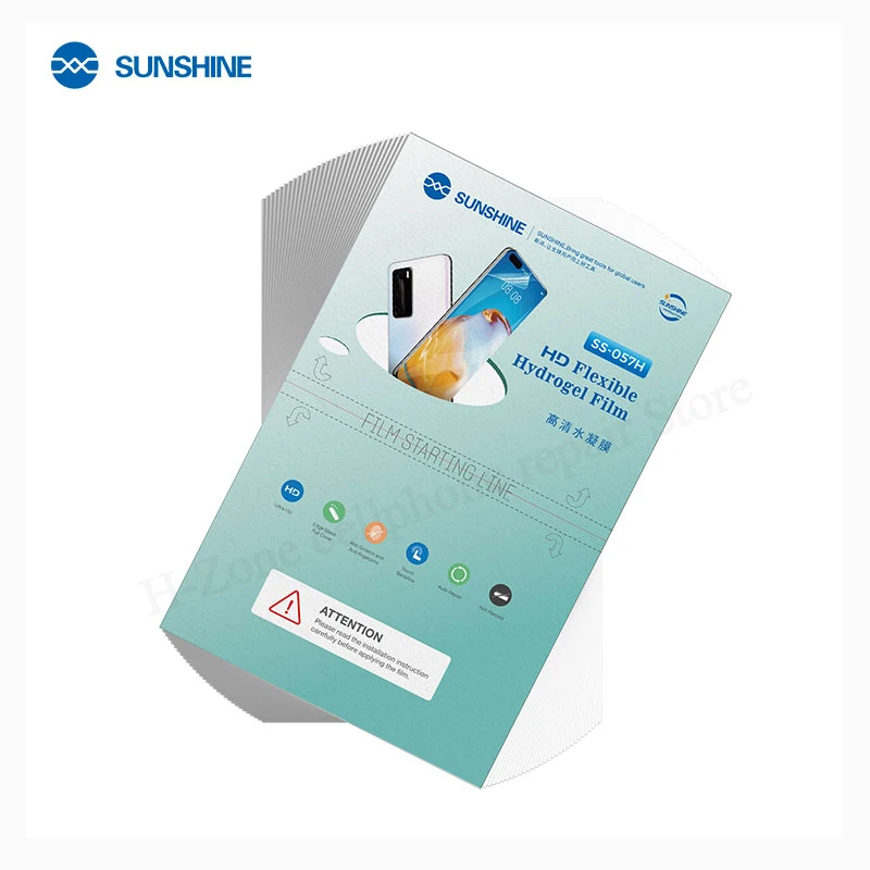 SUNSHINE 100pcs Flexible Hydrogel Film SS-057H For SS-890C Auto Film Cutting Machine cellPhone Screen Front back Film with Cuts
SUNSHINE 100pcs Flexible Hydrogel Film SS-057H For SS-890C Auto Film Cutting Machine cellPhone Screen Front back Film with Cuts