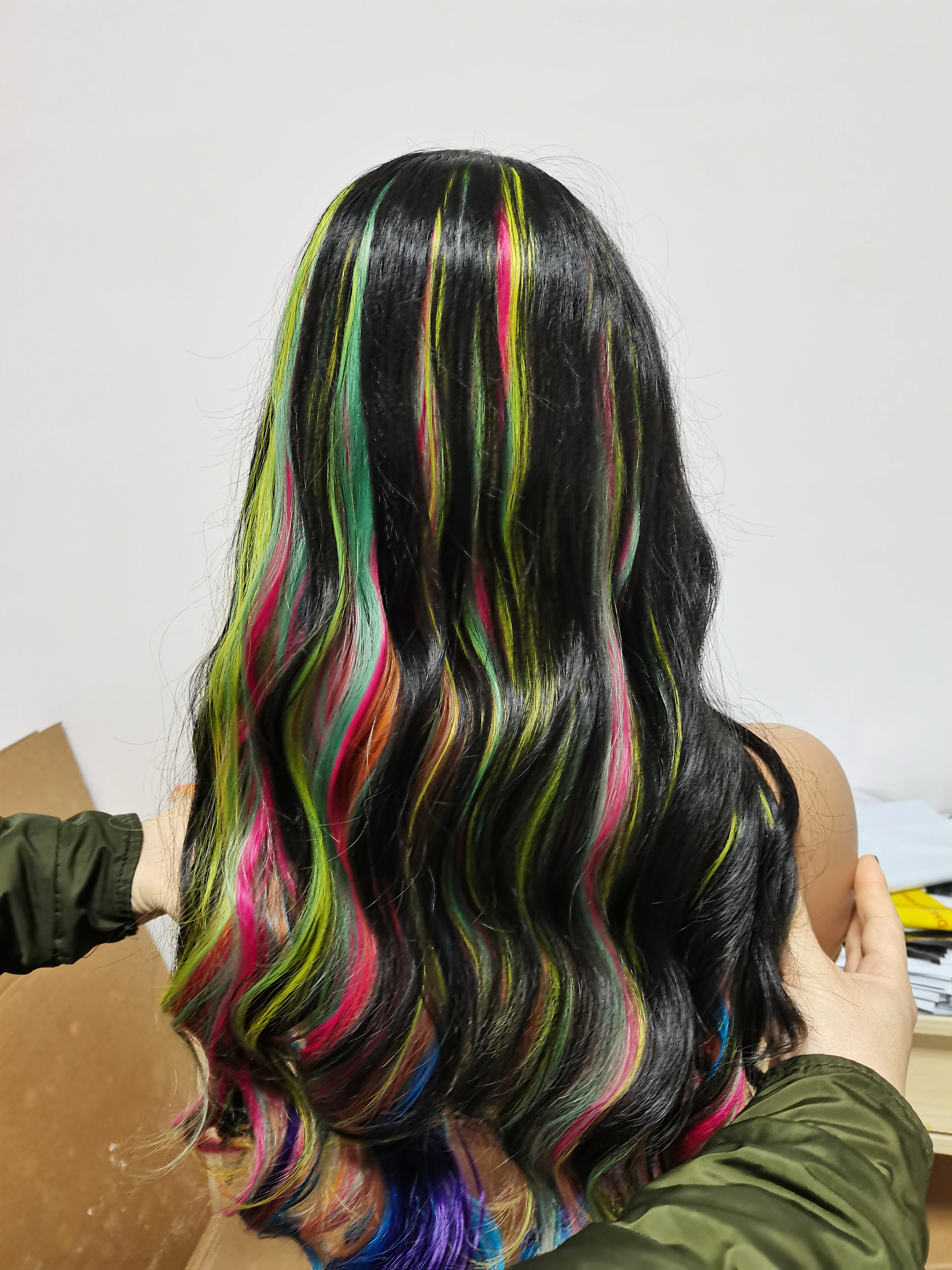 DLME HAIR 26 inches Long Body Wave Rainbow Colorful Color Non-Lace Wig Black Synthetic Wigs for Black Women Middle Part Wig
DLME HAIR 26 inches Long Body Wave Rainbow Colorful Color Non-Lace Wig Black Synthetic Wigs for Black Women Middle Part Wig