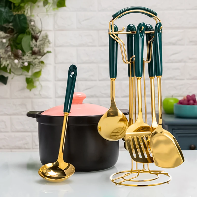 7Pcs Cookware Kitchenware Set Nordic Style Stainless Steel Kitchen Tools Accessories Luxury Cooking Utensils Special Tool Spoon
7Pcs Cookware Kitchenware Set Nordic Style Stainless Steel Kitchen Tools Accessories Luxury Cooking Utensils Special Tool Spoon